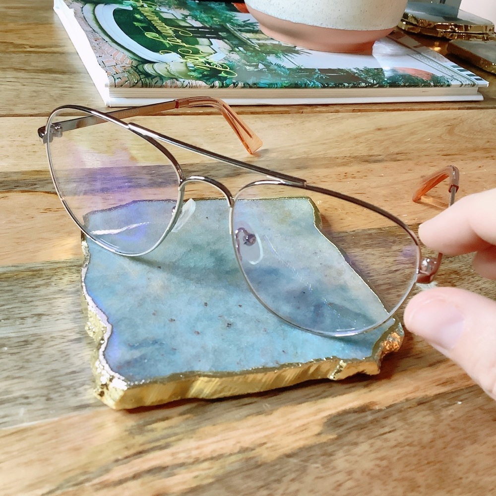 New Hard Crimes Rose Gold Aviator sunnies